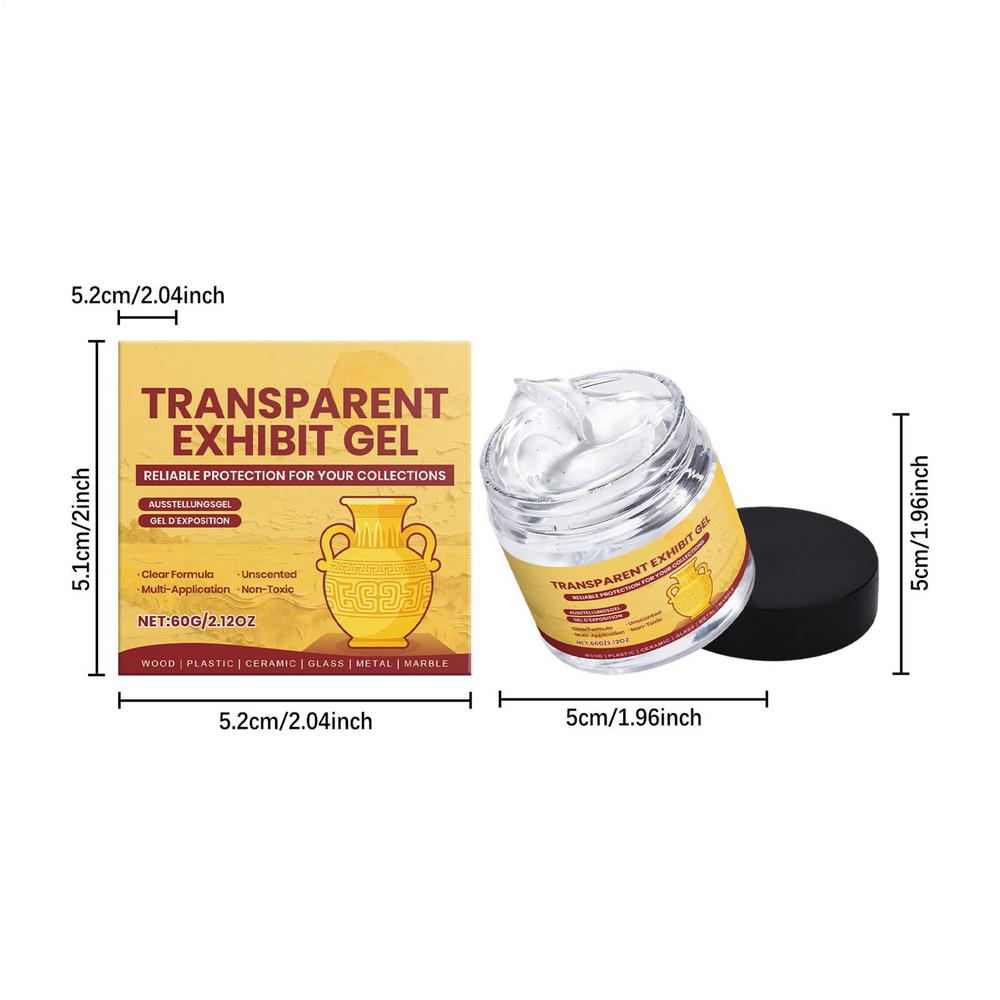 

60g Clear Removable Exhibit Gel Museum Wax Adhesive for Securing Antiques Glass Ceramics Figures & Art Decorations
