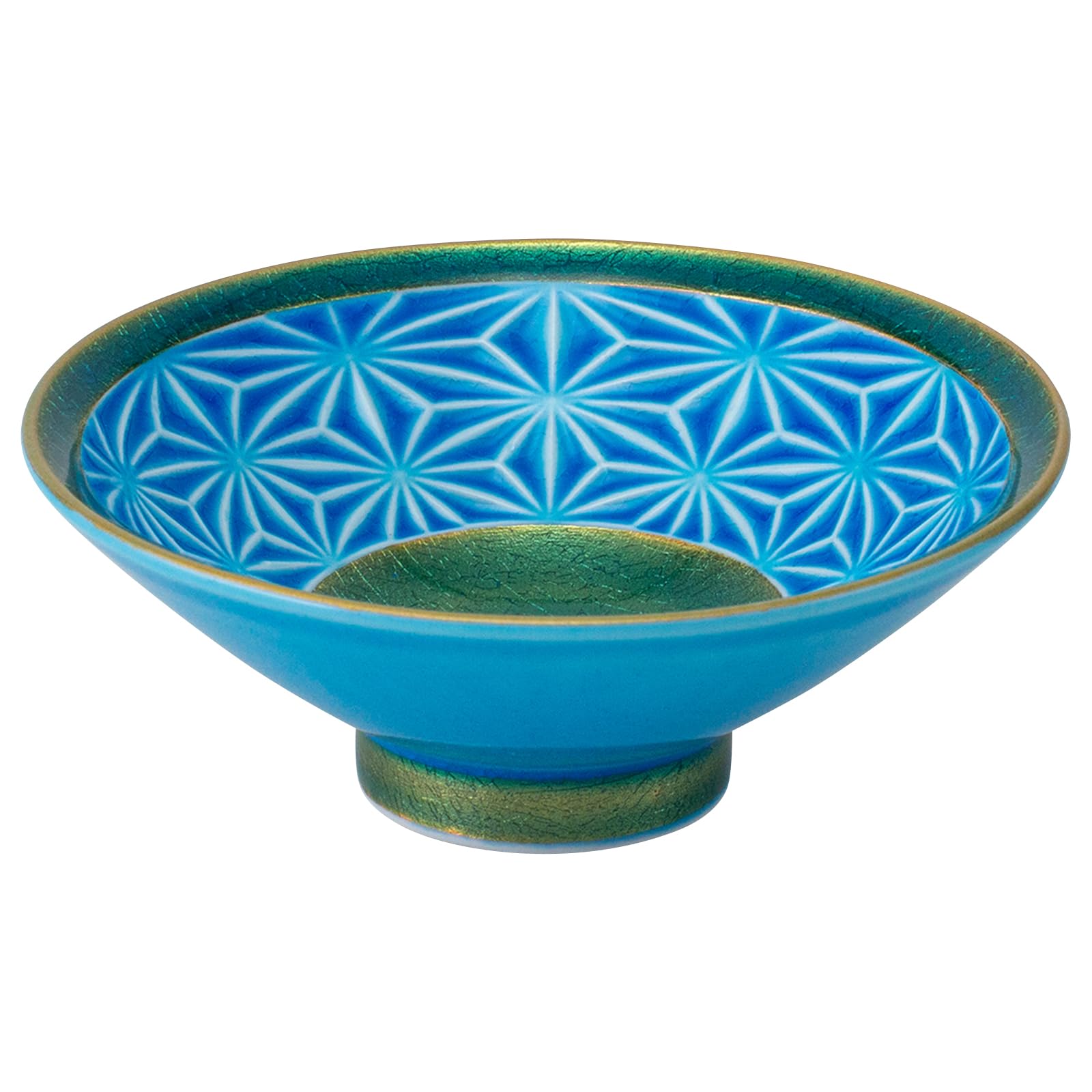 Хасами Сёхо плоская чашка для саке с подглазурным золотом, примерно в item number ware, Печь, Декорация, (гуиноми/очоко), диаметр 8,5 см, синий, Япония, синий