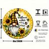 Vintage Sunflower Metal Wall Art with Bees 8 Inch Round Sign for Home Garden Kitchen Office Decor Holiday Gift