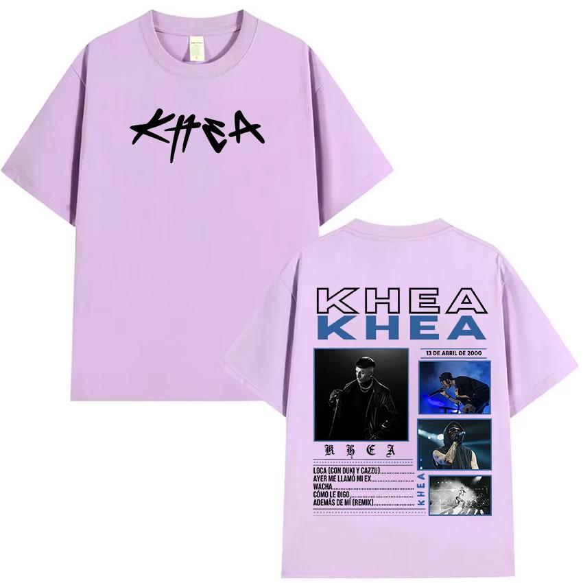 Rapper KHEA New Album 2025 Merch T Shirt Men Hip Hop High Quality Oversized Cotton Tshirts Unisex Retro Gothic Clothing Tshirt