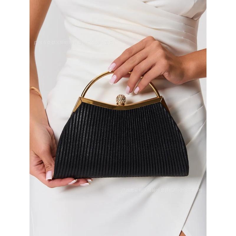 Torebki Damskie torebki Plisowane torebki Damskie torebki wieczorowe Niszowe damskie torebki listonoszki w stylu light luxury