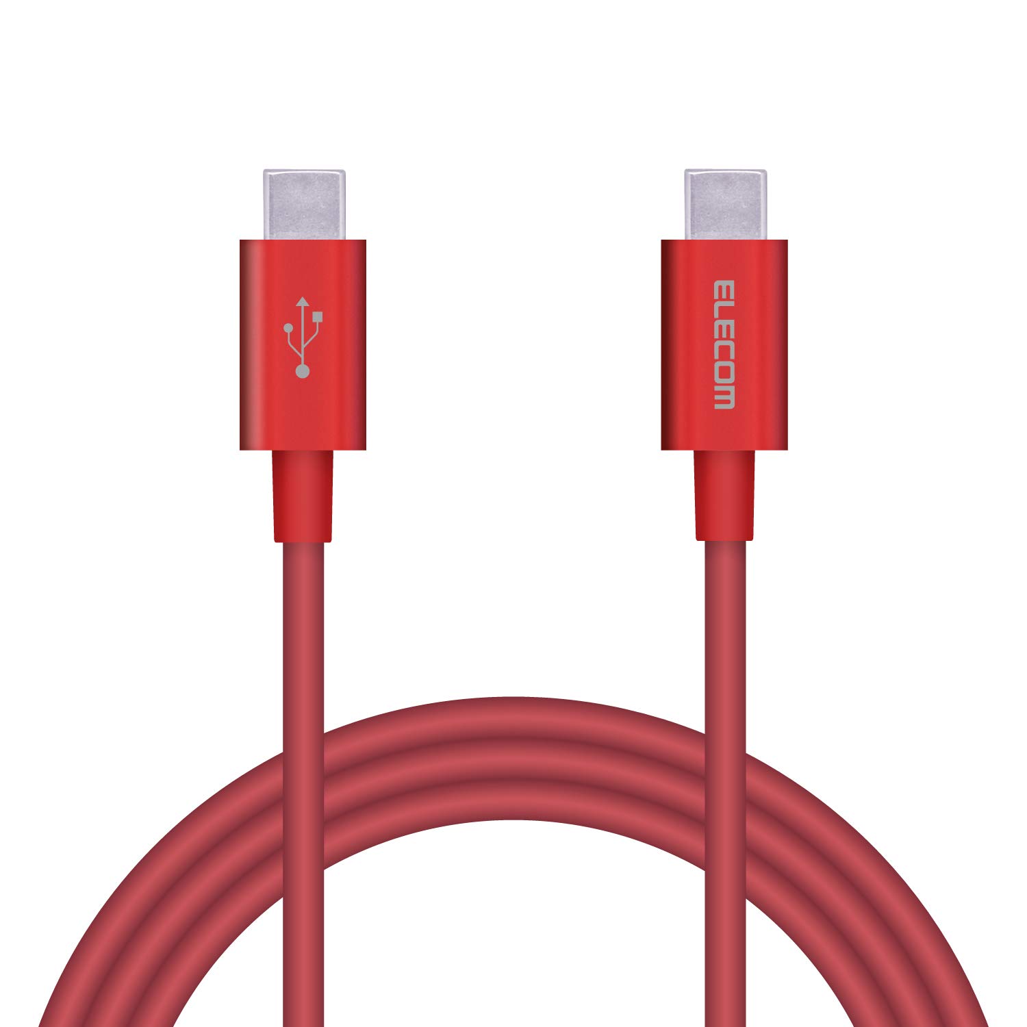 

Elecom USB-кабель, совместимый с TypeC-TypeC PowerDelivery, зарядка с сертифицированным долговечным продуктом, проверено на совместимость с iPhone 16 [быстрая сила тока 3A] красный