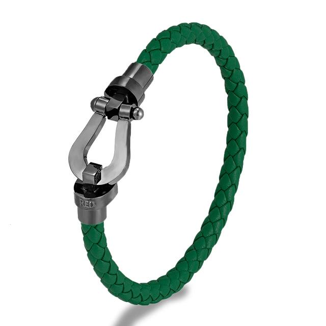 Bracelet Multi-color Braided Horseshoe Buckle Gold-plated Bracelet U-shaped Bracelet Men and Women Couple Bracelet 2026