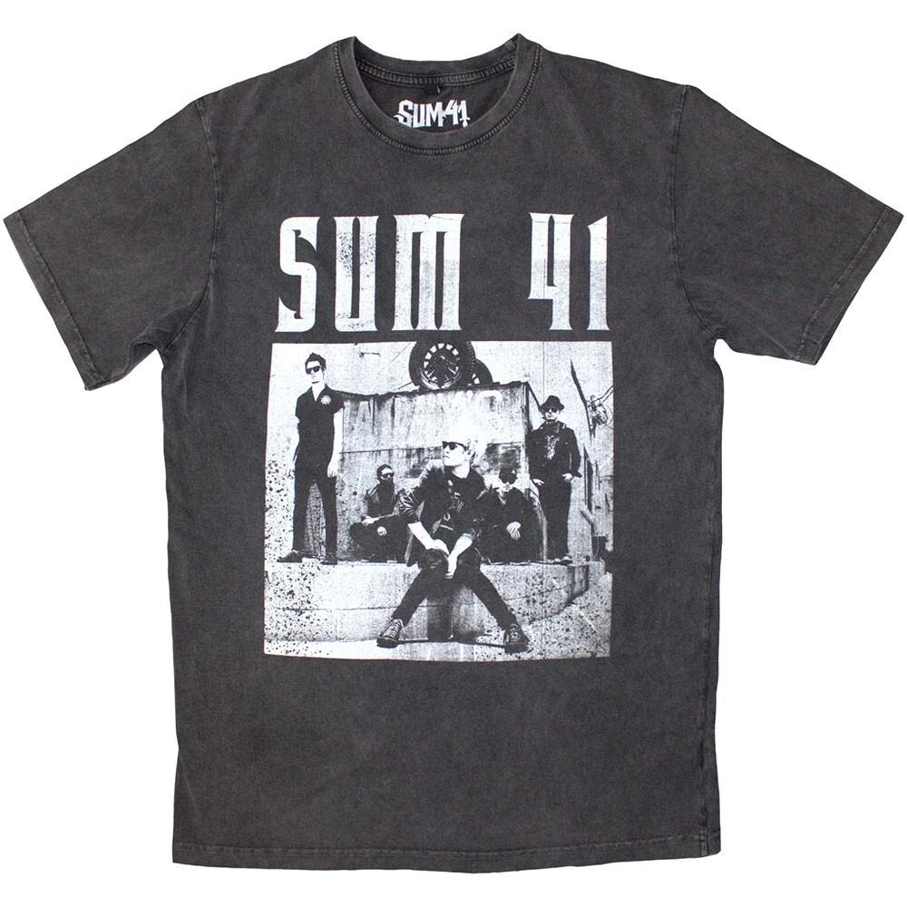Sum 41 TShirt Box Photo Rock Official Stone Wash Charcoal New Unisex T-Shirt XXXL