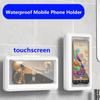 New Waterproof Mobile Phone Case for Bathrooms Foldable Rotatable Wall-Mount Adhesive for Your Mobile A Tool for Watching Television While Bathing