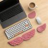 Angel Wing Keyboard Mice Wrist Computer Arm Rest Nonslip Coaster Cushion for Game Typing Office