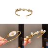 Modern Minimalist Jewelry Oval Pearl Gold Plated Bracelet For Womens Elegant Style