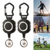 Stainless Steel Retractable Carabiner Keychain Heavy Duty Carabiner Key Chain Impact Resistance Wire Rope Key Ring