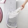 Foldable Wall-mounted Dirty Clothes Basket, Net-woven Laundry Basket Bathroom Hanging Large-capacity Dirty Clothes Bin, Simple Clothing Storage Basket