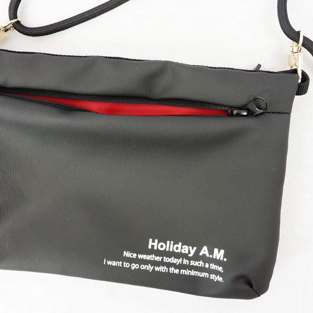 Holiday A.M. Women's Shoulder Bag [BlackSize: 14cm X 21cm X 2cm] Smartphone Shoulder BagPouch (KB211)