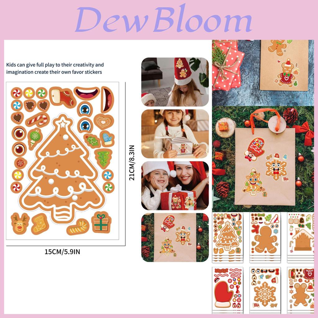 Colorful Cm2408010 Cute Gingerbread Man Stickers Perfect For Kids Birthday Parties