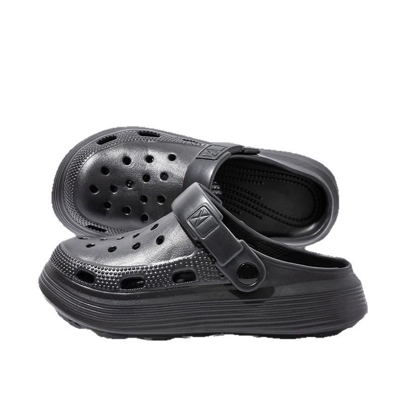 Women's EVA Hole Shoes: Stepping on Soft Feel - Closed Toe, Non-Slip Beach Sandals with Thick Sole for Summer Outdoor Wear