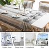 Customizable Linen Cotton Striated Tablecloth,Nordic Rectangular Table Cover,for Kitchen Dinning Tabletop,Coffee Table Decor