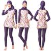 Muslimah Swimming Suit 2 Piece XS-XXXL Women Muslim Bathing Suit With Cap Printing Swimwear High Elasticity Swimsuit Beachwear Women Swimwear