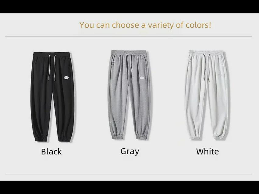 Pantaloni della tuta waffle da uomo: Casual, di tendenza, vestibilità ampia con polsini per primavera e autunno