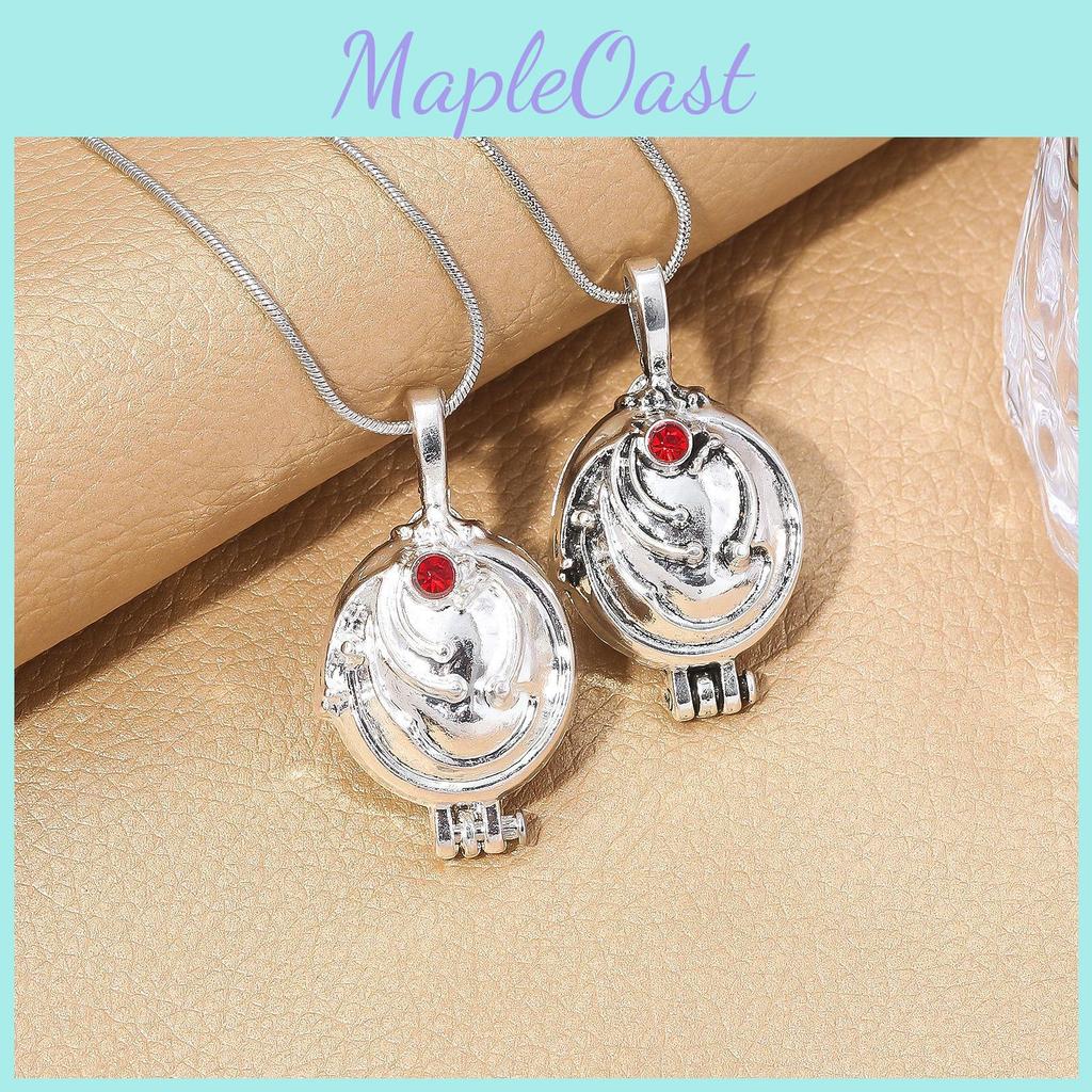 The Vampire Diaries Red Rhinestone Decoration Openable Alloy Necklace For Fans And Fashion Statement