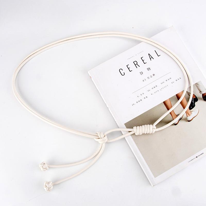 

Элегантная и Простая ПУ Поясная Цепочка Женская Универсальная Юбка Высокого Класса Узел Поясная Веревка Декоративный Тонкий Ремень Женский Стиль