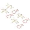 100PCS Paper Clips Cute Shape Metal Gold Colorfast Portable Lightweight Slip Resistant Bright for Office School