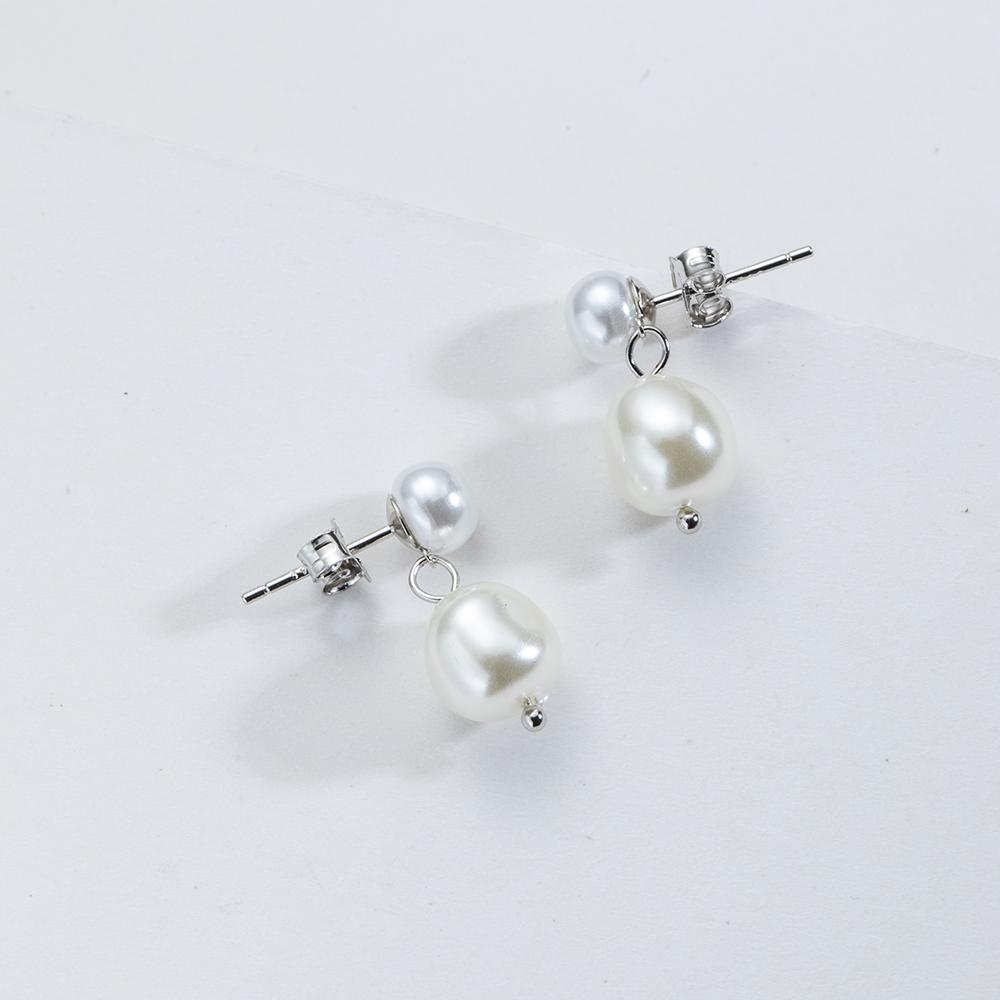 ANDYWEN 925 Sterling Silver Gold 5.8mm 8mm Pearl Drop Stud Earring Women Luxury  Pearl Women Winter 2023 New Jewelry
