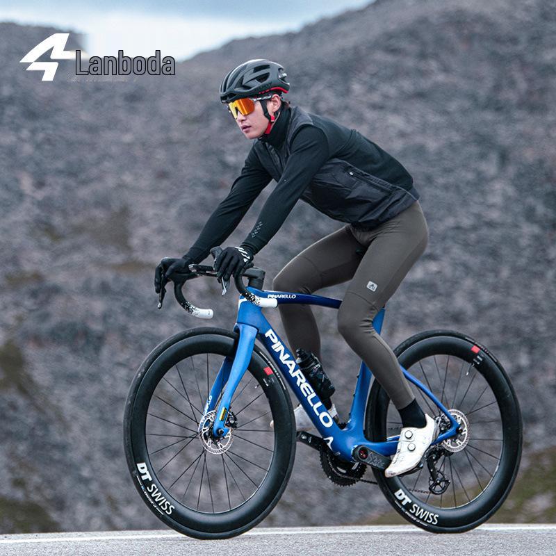 LAMEDA Bolt Double Arrow Windproof Cycling Bib Pants - Warm Fleece, Autumn/Winter Style