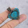 Tree Of Life Tibetan Turquoise Pendant, 999 Copper Wire Wrapped Gemstone Jewelry, Handmade Pendant, For Thanksgiving