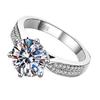 Moissanite Ring 1 Carat Exquisite Details Elegant Moissanite Engagement Ring for Party Date Birthdays