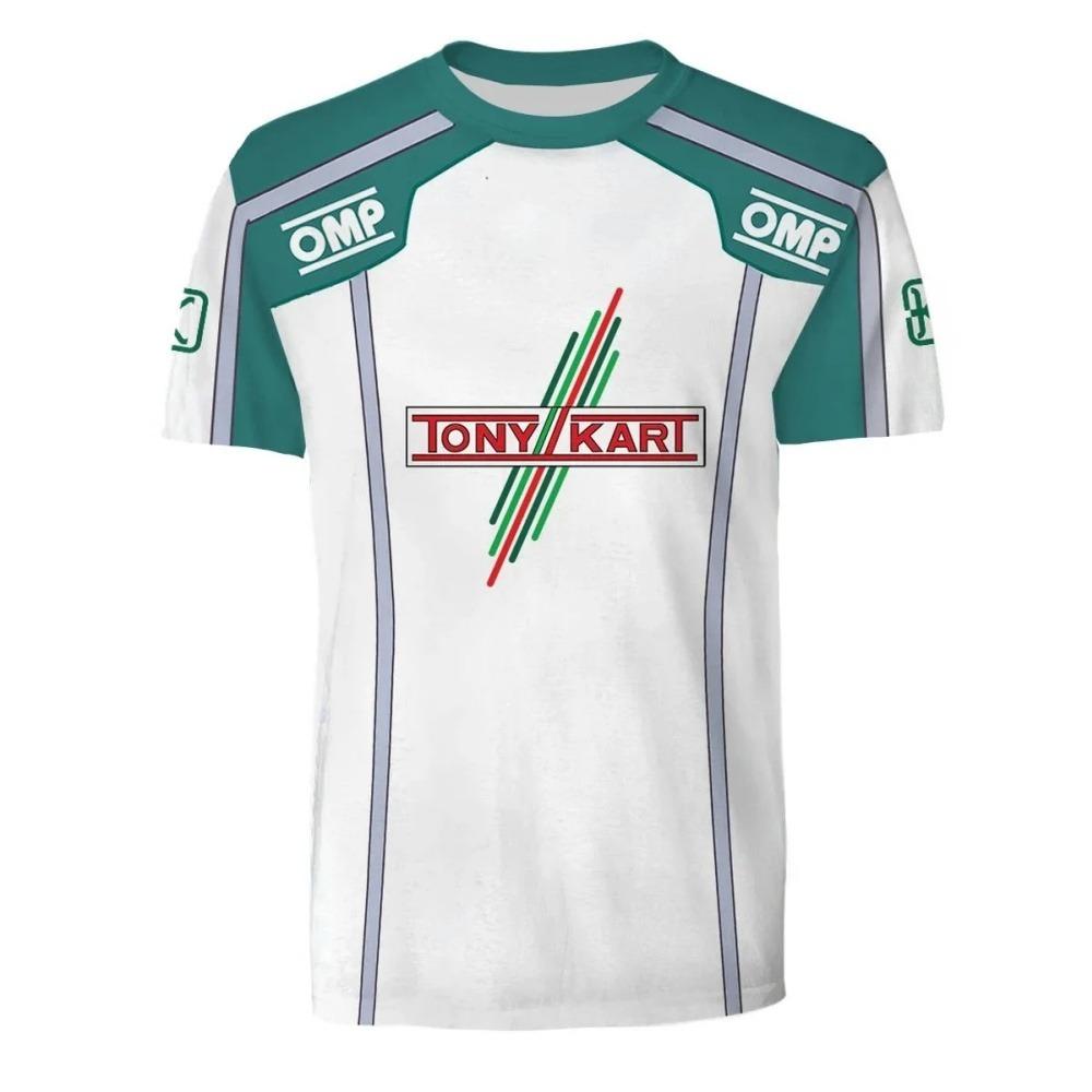 Tony Kart Rennjerseys Kartfans T-Shirt Outdoor Sport Kurzarm T-Shirts Herren Damen Oversized T-Shirts Sommer Schnelltrocknendes T-Shirt