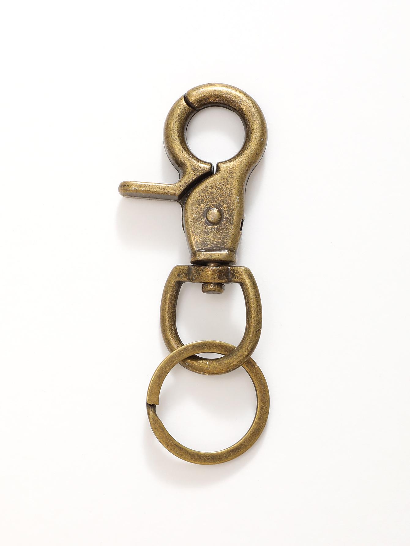 Retro Brass Alloy Personalized Keychain Pendant - European & American Style