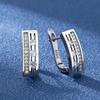 925 Sterling Silver Earrings for Women Round Zircon Earrings Sparkling Party Wedding Jewelry Gift Accessories
