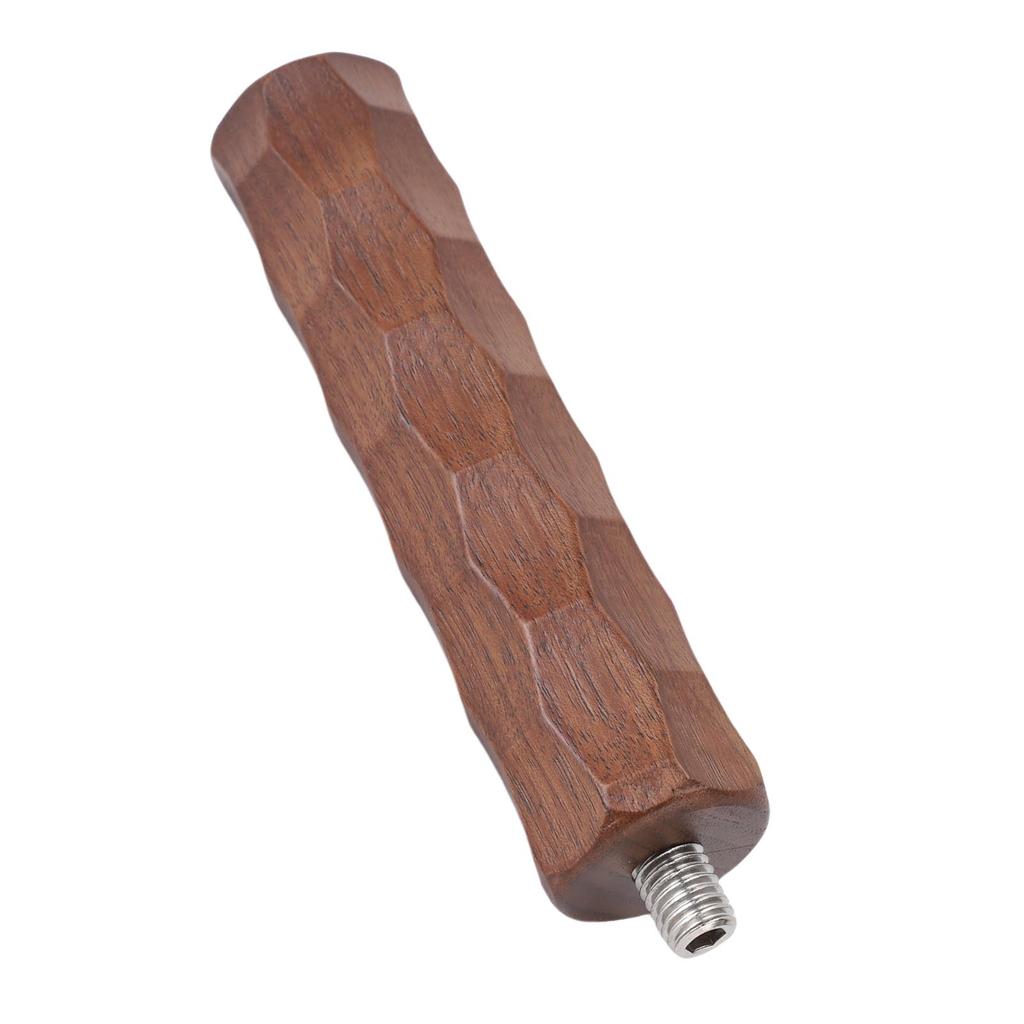 Portafilter Handle Wooden Coffee Machine Portafilter Replacement Handle for M10 Thread with Bottom and Bottomless