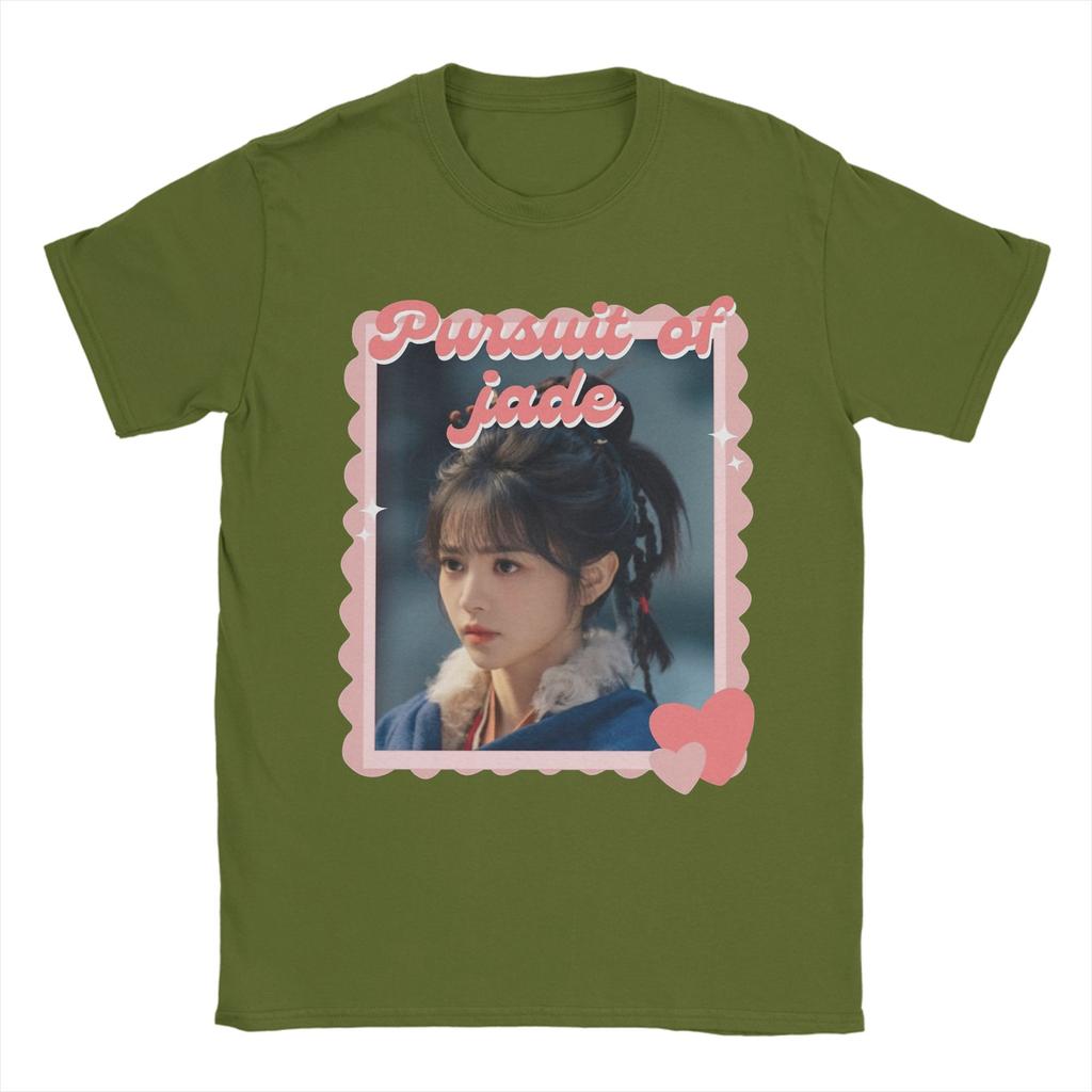 Unisexs TShirt Pursuit of Jad Chinese Funny Pure Cotton Tees Short Sleeve T Shirt Round Collar Clothing Graphic Printed