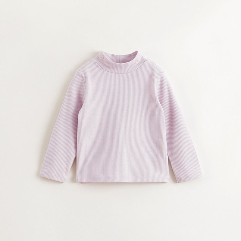 Mark Jenny Girl Half Turtleneck Bottoming Shirt Babies' Long Sleeve T-shirt Children Tops Spring and Autumn 241308