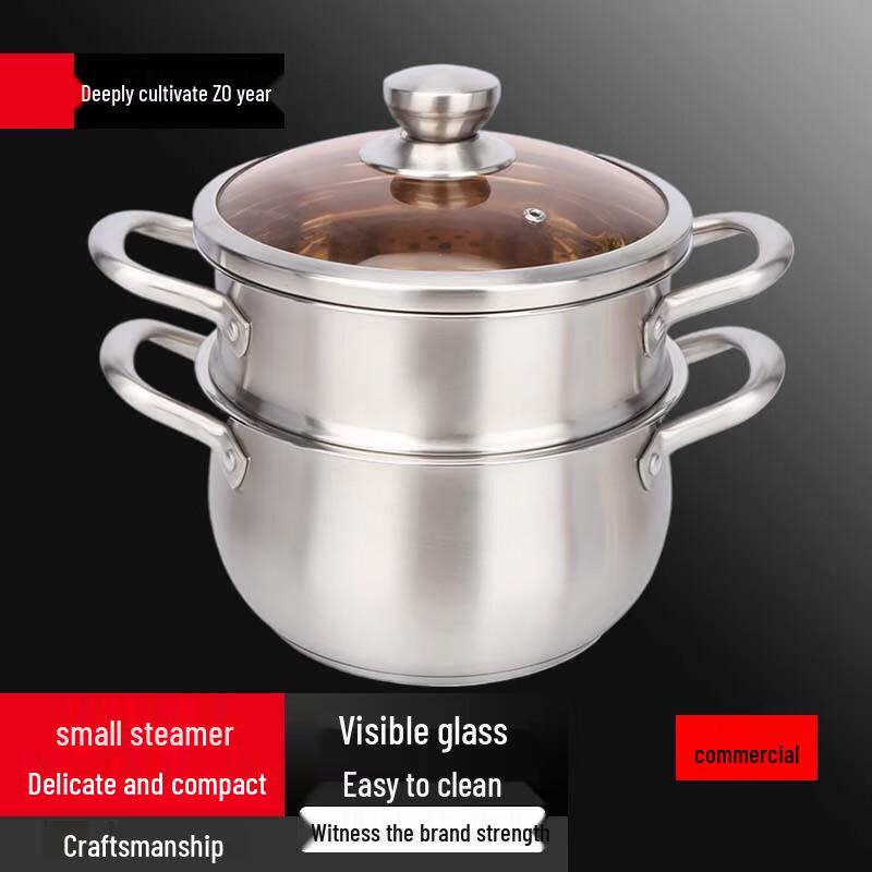 Sule 304 Stainless Steel 2-Layer Induction Steamer