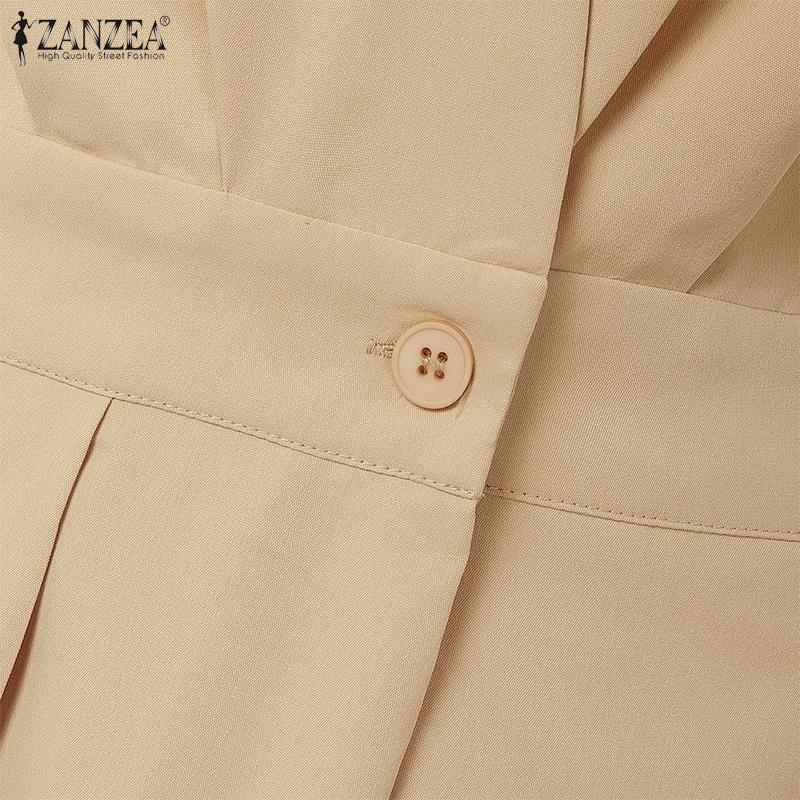 ZANZEA Womens Summer V-Neck Casual Sleeveless Long Dress