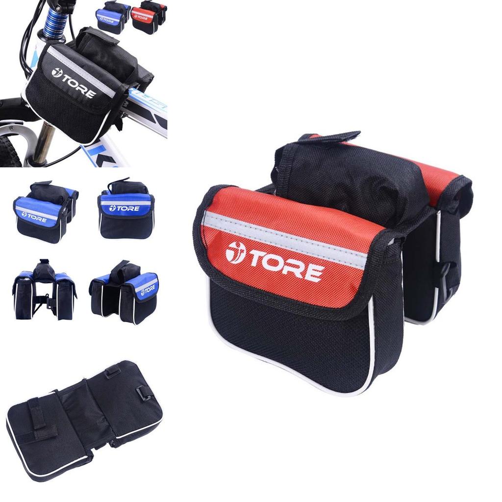 Premium Quality Cycling Bicycle Bike Frame Pannier Saddle Front Tube Bag With Double Sides For All Types Of Bikes