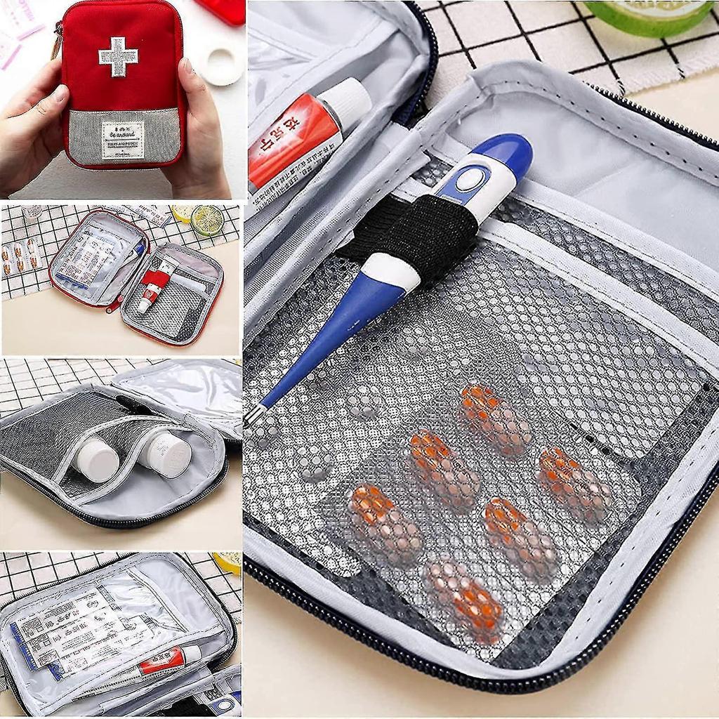 Mini Medical Bag, 2 Pcs Portable First Aid Kit First Aid Kit Empty First Aid Kit For Work, School, Outdoor Camping, Hiking, Backpacking And Walking