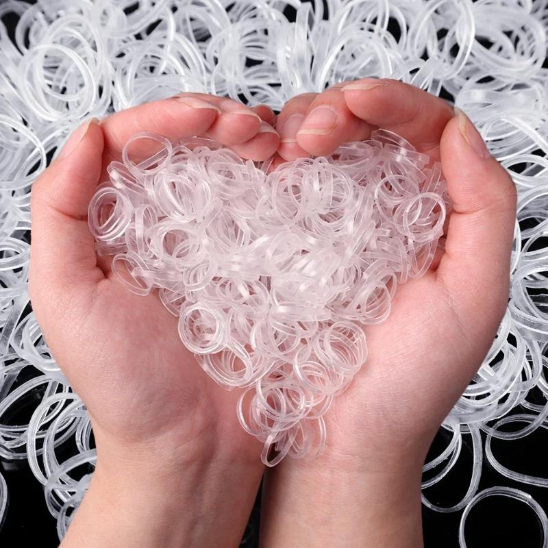 Clear Ponytail Rope Rubber Band Rubber Band Fixer Women's Elastic Women's Tie Tie Tie Hairpin Hair Accessories Tools Hair Tie