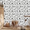 Black Cheerful Kittens Wallpaper for Living Room and Bedroom 50x1000