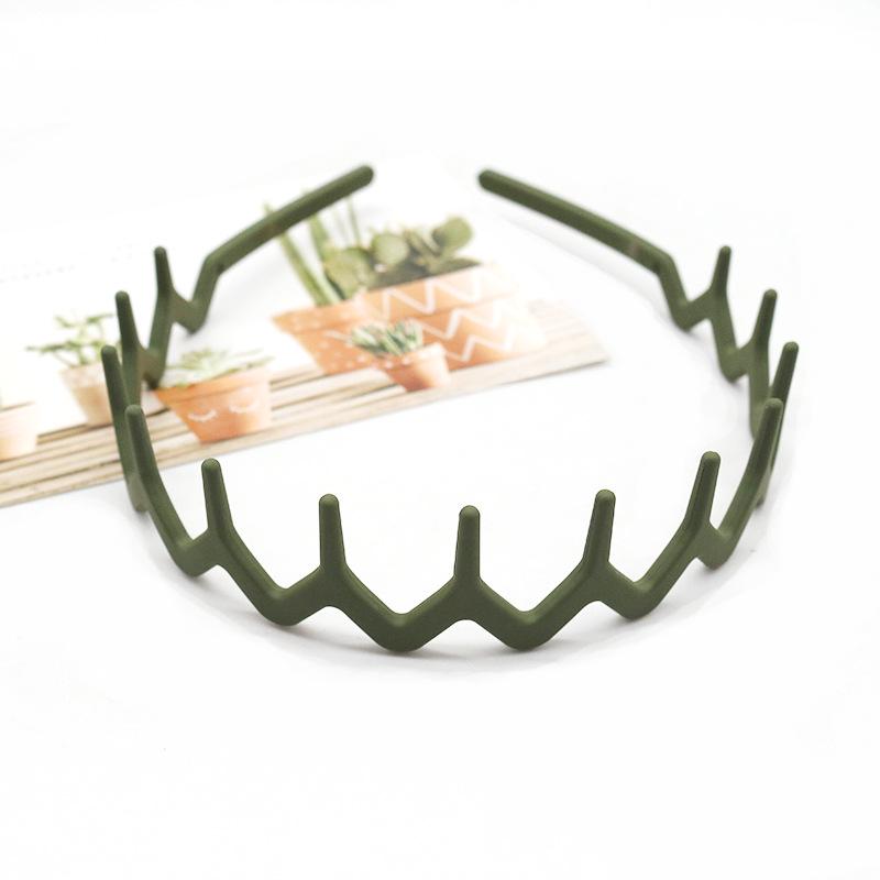 Buntes, wellenförmiges koreanisches Zahnkamm-Haarband - Rutschfest, schonend zum Haar, Bequemer Sitz, Ideal zum Bändigen von Babyhaaren.