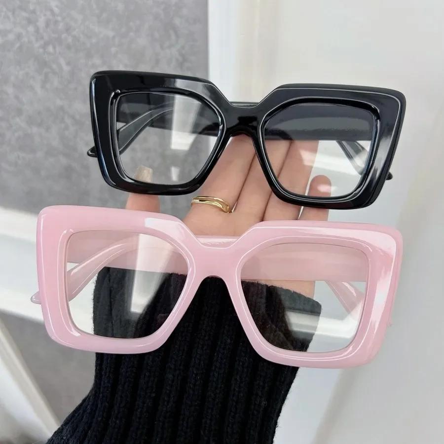Transparent Glasses Retro Clear Lens Frame Glasses Trendy Cat Eye Frame Eyeglass Women Men Minimalist Oculos