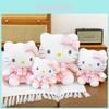 Hello Kitty Cartoon Stuffed Animal Cushion With Short Plush For Bedroom Decor