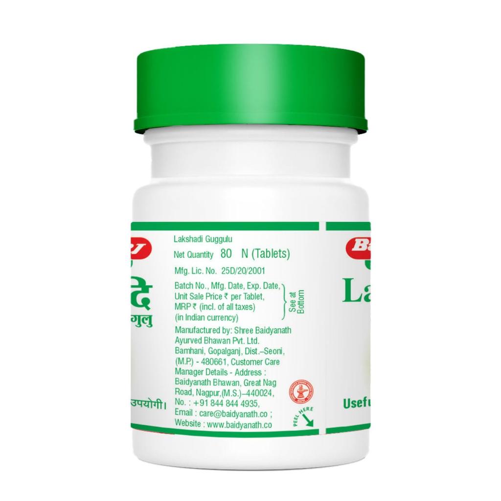Baidyanath Asli Ayurved Lakshadi Guggulu Tablets 80 X Pack of 2 for Joint Support and Bone Strength