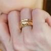 1/3 PCS Stackable Resizable Stainless Steel Wave Cuff Ring Plated Silver Gold Minimalist Irregular Rings for Women Jewelry