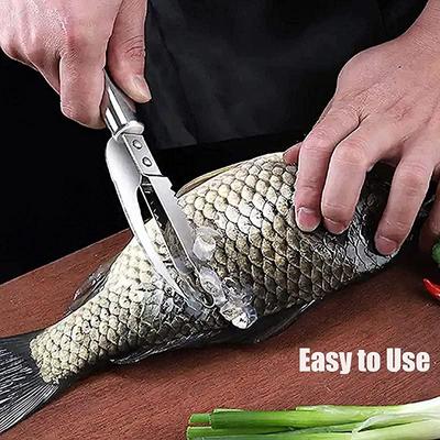 Couteau à écailles de poisson en acier inoxydable, multi-usages deux en un, outils pour gratter et tuer les poissons 1 pièce