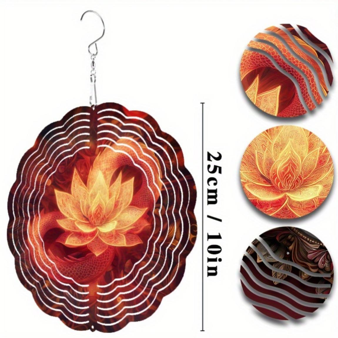 

Синяя мандала ветряной спиннер настенный подвес декор для сада уличный орнамент неэлектрический визуальный эффект подарок для дома двора патио 01A