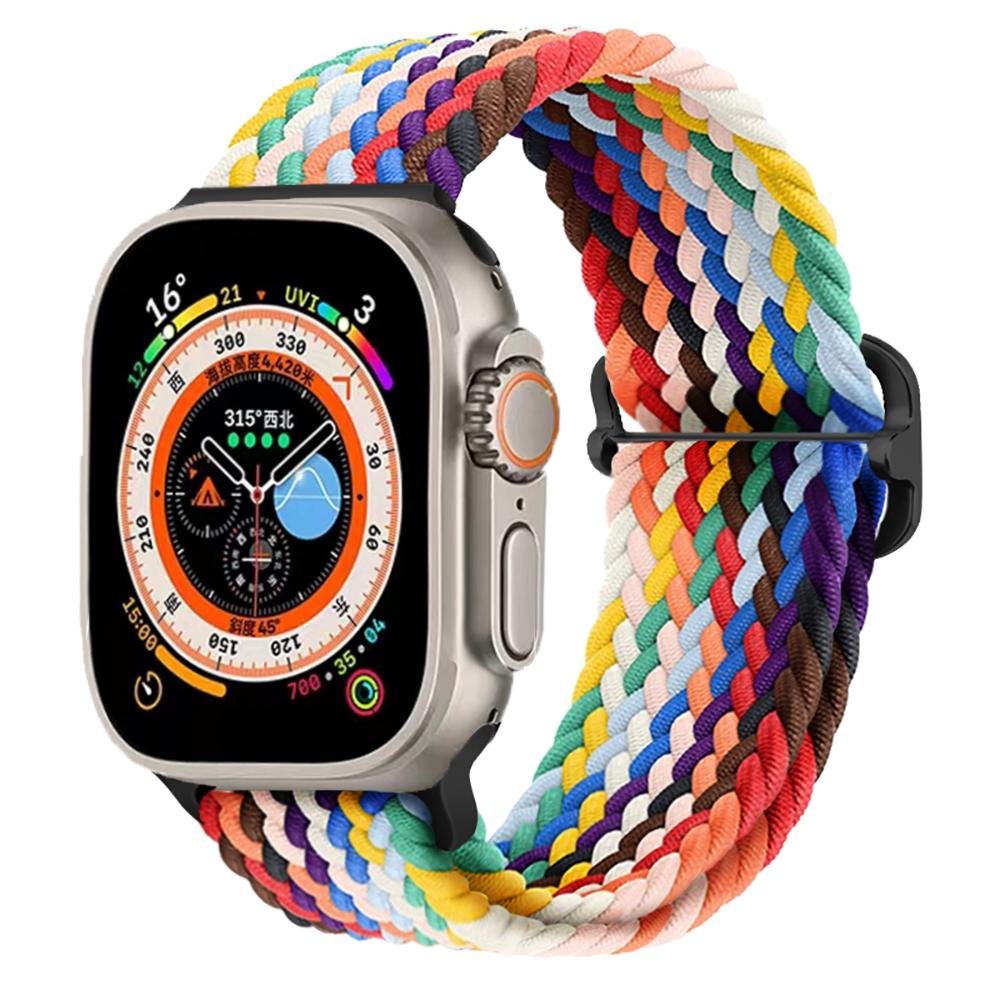 Braided Loop Strap for Apple Watch Band 44mm 40mm 49mm 45mm 41mm 46mm 42 38mm Nylon Bracelet iWatch Series Ultra 10 9 8 7 6 5 SE