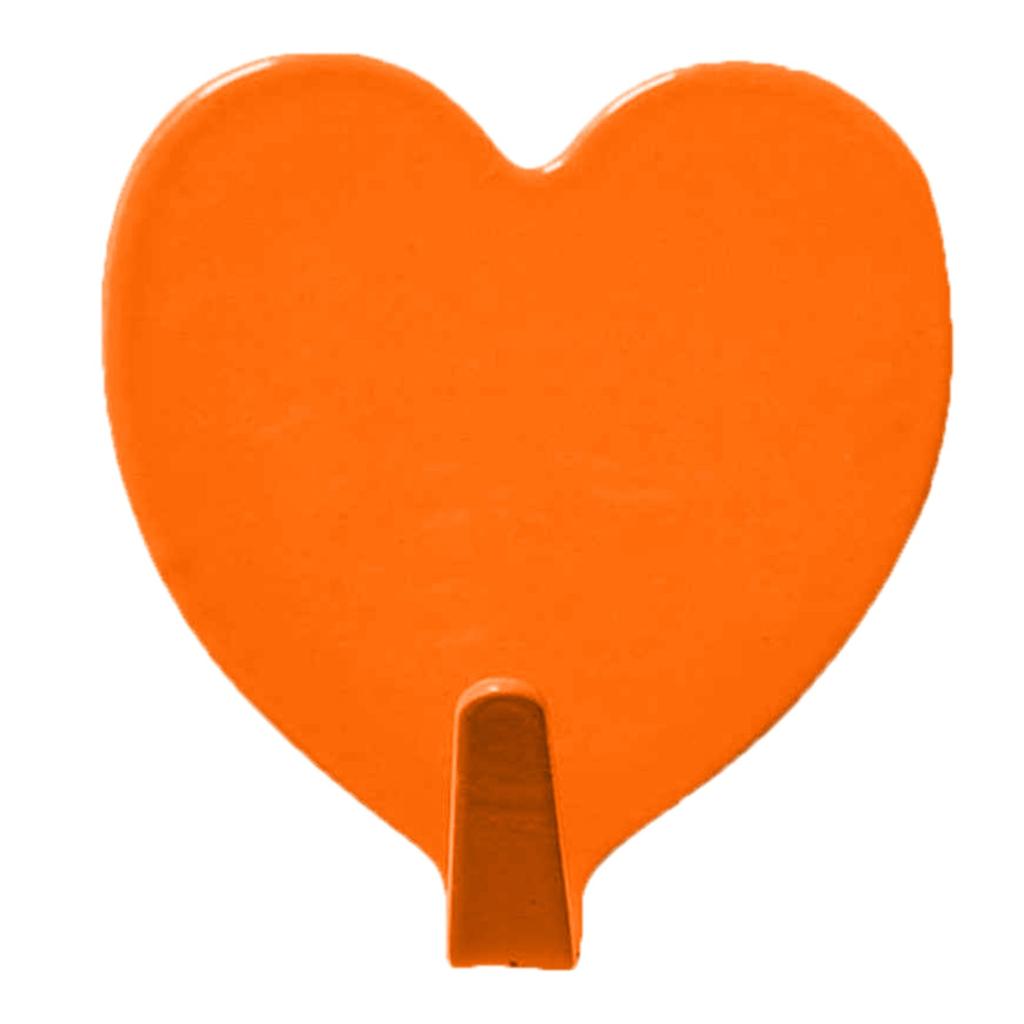 1 PC Love Stainless Steel Adhesive Hook Single Hook Clothes Hook Strong Hook