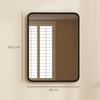 Rectangular Wall Mirror with HD Glass - Black