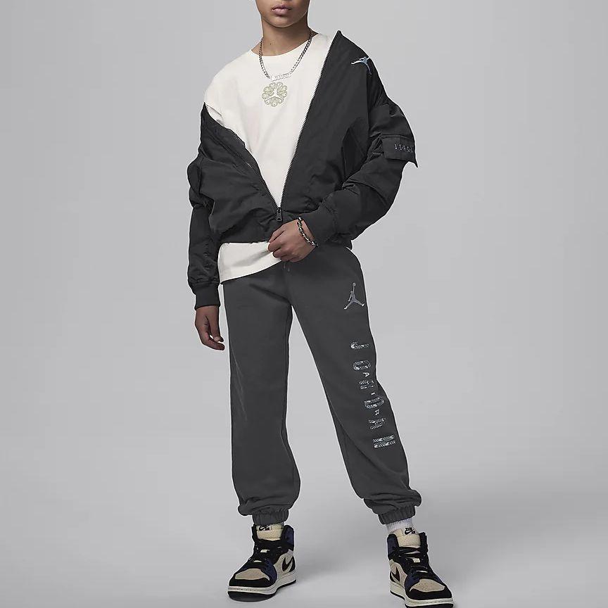 Jordan Harmony Logo Printed Round Neck Casual Short Sleeve T-Shirt Kids Tops Sail-White HJ8055-133