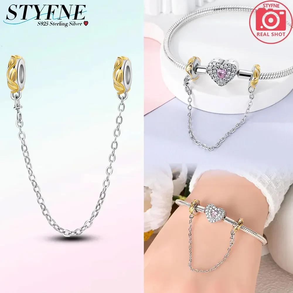Newcopperclassical Cross Flower Type Musical Note Butterfly Safety Chain For Women Bead Diy Bracelet Jewelry Gift